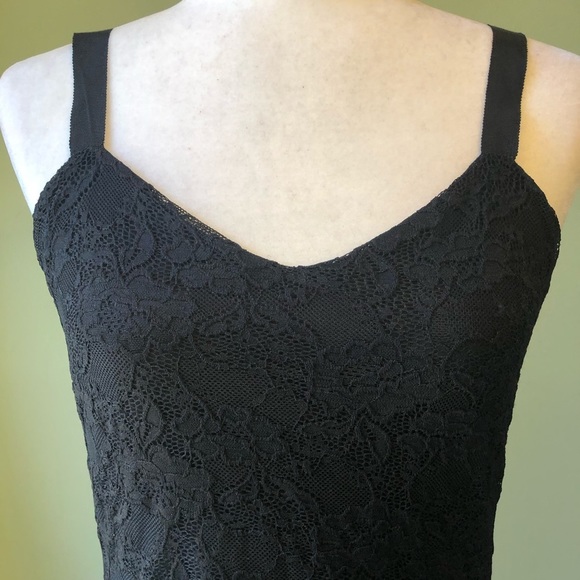 Free People Black Lace Spaghetti Strap Mini Dress - Size Small - Picture 2 of 11